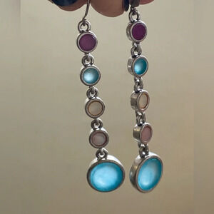 Super cute multi colored dangle earrings